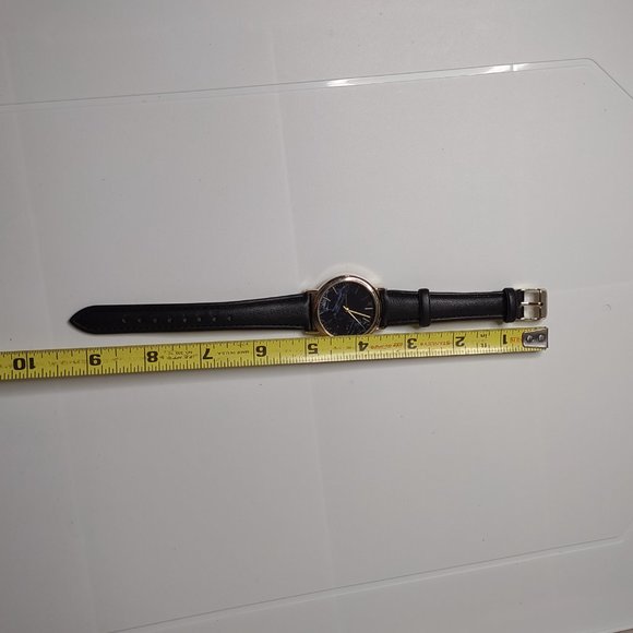 Gold Tone And Black Band Cute Watch - Picture 8 of 11